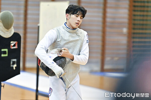 ▲中華擊劍代表隊男子鈍劍選手郭均祐。（圖／記者李毓康攝）