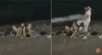 情侶海灘活春宮！　男遊客「一腳踹停」變多人混戰