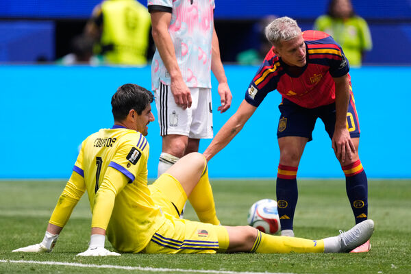 ▲比利時門神庫爾圖瓦（Thibaut Courtois）意外傷退。（圖／達志影像／美聯社）