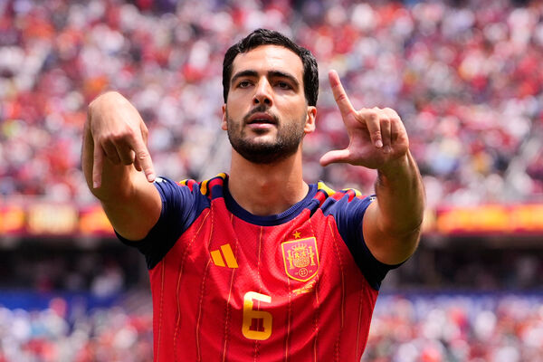 ▲西班牙中場老將梅里諾（Mikel Merino）連兩戰替補當奇兵。（圖／達志影像／美聯社）