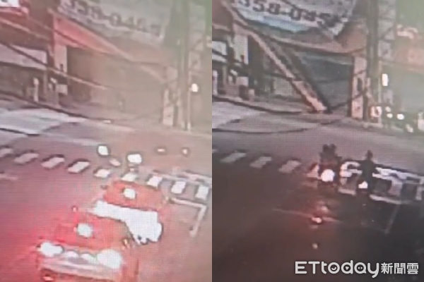 ▲▼            台南市安南區海佃路一段店家招牌被強風吹落 。（圖／記者林東良翻攝）