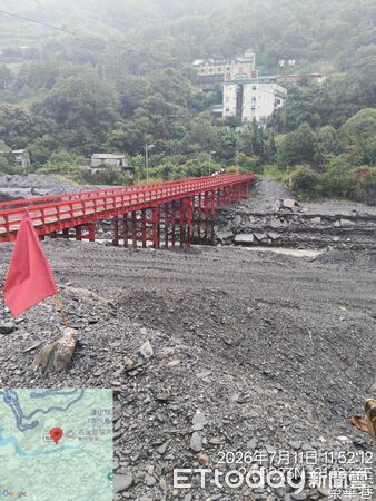 ▲台14線廬山及屯原路段預警性封閉至7／12清晨。（圖／仁愛鄉公所提供）