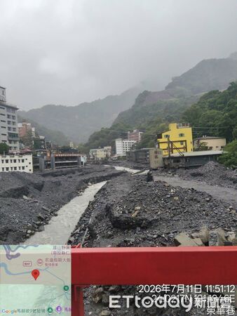 ▲台14線廬山及屯原路段預警性封閉至7／12清晨。（圖／仁愛鄉公所提供）
