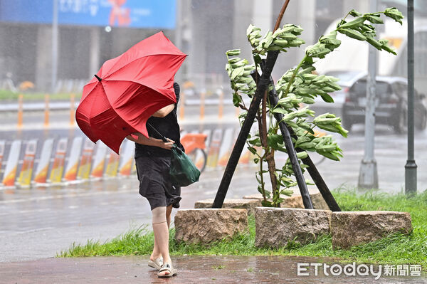 ▲▼巴威颱風侵台，暴風圈逐步壟罩北台灣，受外圍環流影響下帶來間歇性強風豪雨,行人,路人,雷雨,大雨,大雷雨,下雨,雨天,豪大雨,午後雷陣雨,梅雨,降雨,氣象,豪雨,西南氣流,滯留鋒面,撐傘,雨傘,陰雨綿綿,潮濕,濕度,熱對流,天氣配圖。（圖／記者李毓康攝）