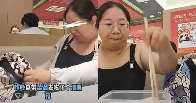 自帶食材「去海底撈爽吃」狂掃免費零食　她拍片炫耀：丟人嗎