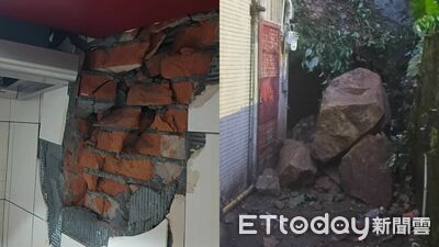 巴威豪雨釀災!土石突滑落猛撞基隆民宅 住戶驚魂急撤離