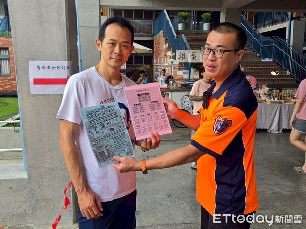 ▲台南市消防局左鎮分隊進駐左鎮化石園區設置宣導攤位，向親子遊客推廣居家防災及消防安全觀念。（記者林東良翻攝，下同）
