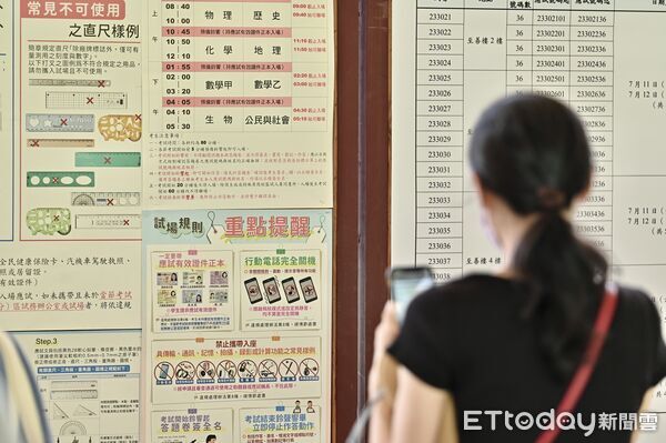 ▲▼ 115學年度大學分科測驗因受巴威颱風影響，順延至7月13日、14日舉行，今（12）日下午4點至6點開放看考場，圖為北市師大附中考場開放情況。（圖／記者李毓康攝）