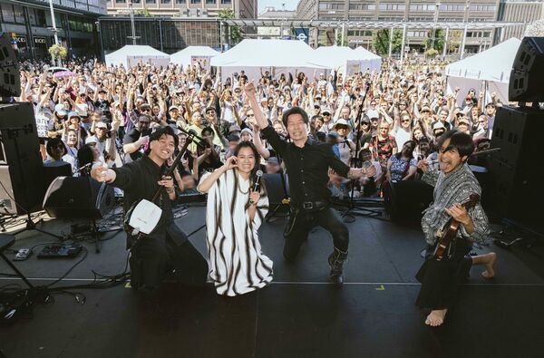 ▲▼文化總會主辦的第二屆「F:F:F-Formosa : Finland : Fest.」台芬文化節，11日於赫爾辛基納林卡廣場（NARINKKATORI）登場。。（圖／文總提供）