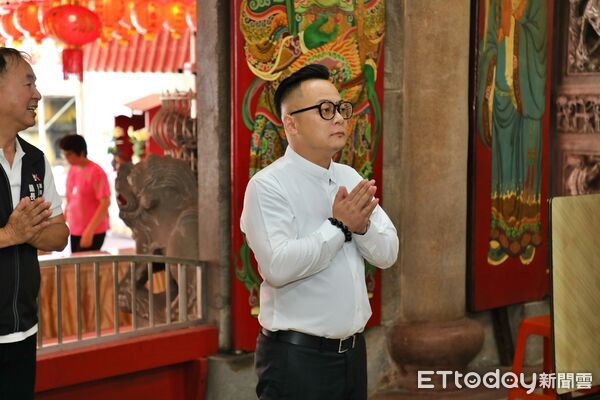 ▲基隆大德廟首辦30天祈安大醮 童子瑋：共同祈求國泰民安。（圖／記者郭世賢翻攝）