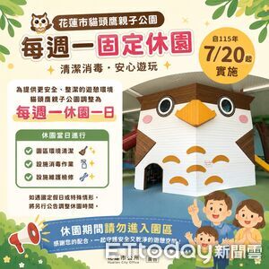 打造安心遊憩空間!花蓮貓頭鷹親子公園 改為每週一休園