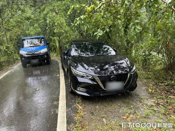 ▲巡田翁失聯急壞家人，國姓警冒風雨尋獲助報平安。（圖／記者高堂堯翻攝）