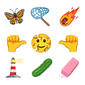 9款全新Emoji曝光!碎裂笑臉、酸黃瓜都來了 最快秋季正式登場