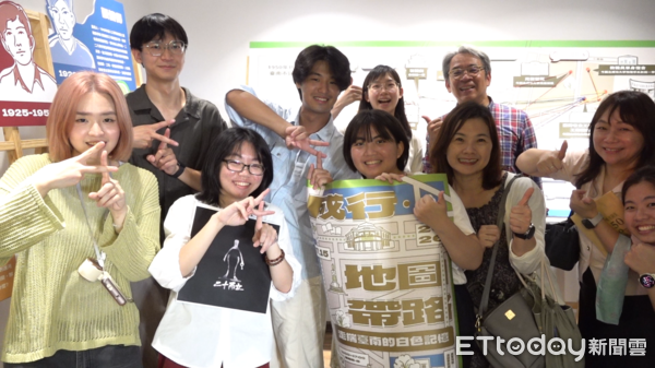 ▲《成行・地圖帶路：揣台南的白色記憶》15日在湯德章故居開展，以6張成大人權故事地圖重現白色恐怖歷史。（記者林東良翻攝，下同）