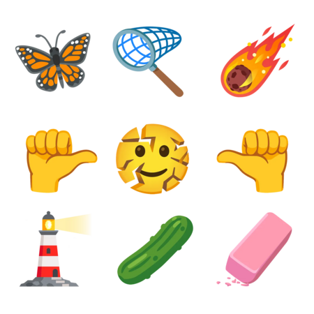 ▲▼9款全新Emoji曝光！碎裂笑臉、酸黃瓜都來了。（圖／unicode）