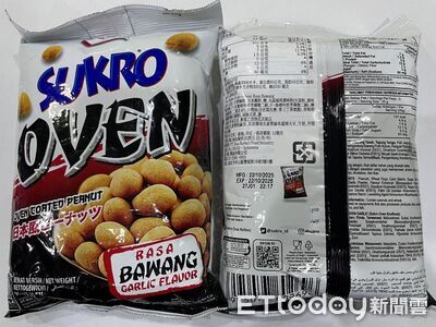 「進口蒜味花生」黃麴毒素超標10倍　北市衛生局勒令下架
