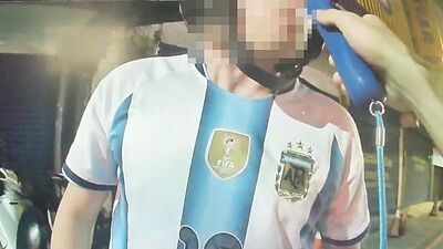 世足冠軍戰快開打「梅西」騎車一路狂搖:我沒喝 酒測一吹慘了