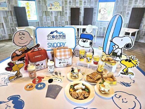 ▲▼六福村即日起推出「SNOOPY夏日祭」，水樂園搶先打造聯名主題造景、限定餐點。（圖／業者提供）