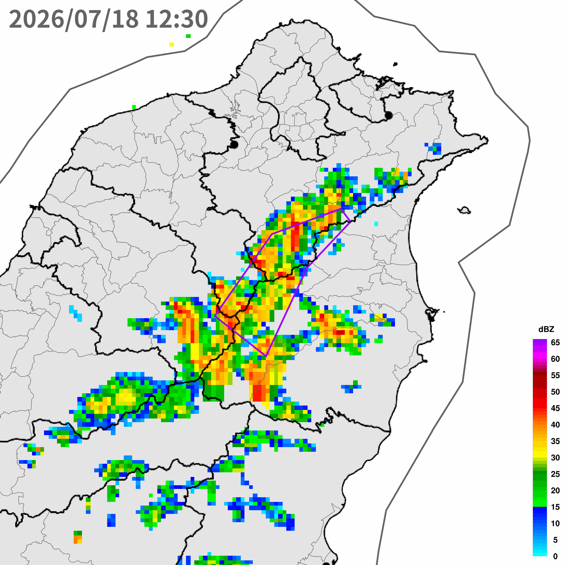 ▲▼大雷雨即時訊息 。（圖／氣象署提供）
