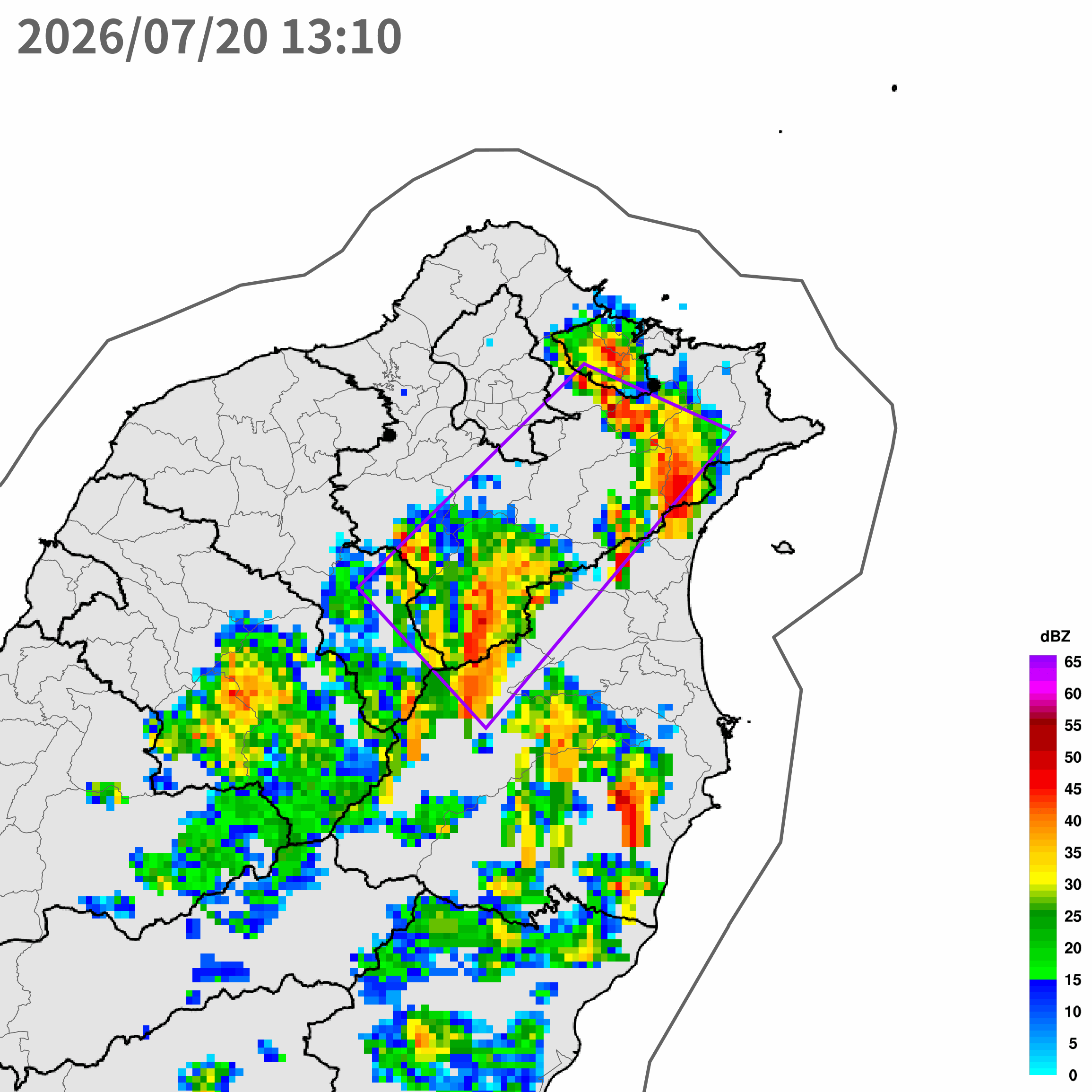 ▲▼大雷雨即時訊息 。（圖／氣象署提供）