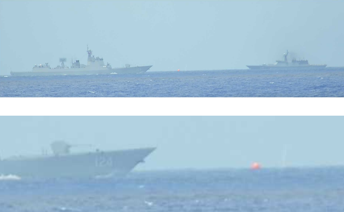 ▲▼日本防衛省21日證實，中國海軍艦艇19日於小笠原群島沖之鳥島周邊的日本專屬經濟海域（EEZ）內，實施了機槍射擊訓練。（圖／取自防衛省統合幕僚監部）