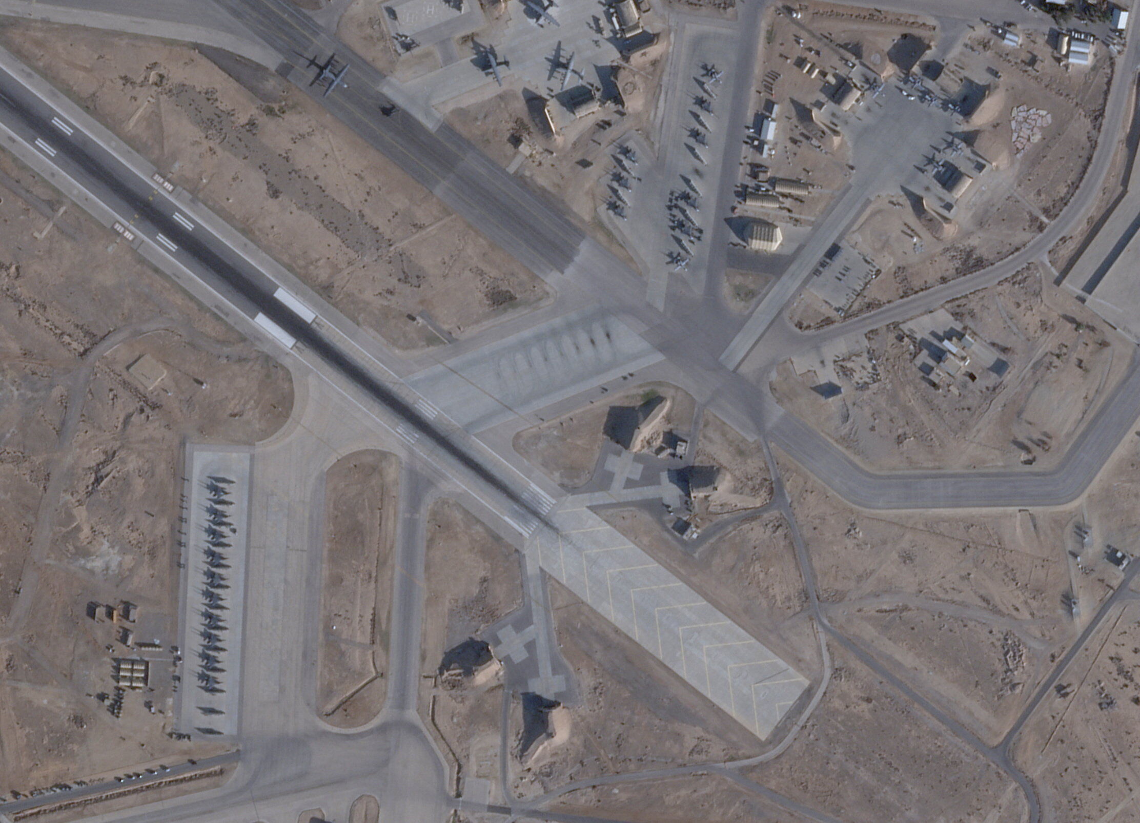 ▲▼ 約旦境內的穆瓦法克薩爾提空軍基地（Muwaffaq Salti Air Base）衛星照，攝於2026年2月2日。（圖／路透）