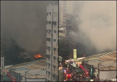 快訊/台中大里民宅大火 屋頂狂燒黑煙遮蔽天空