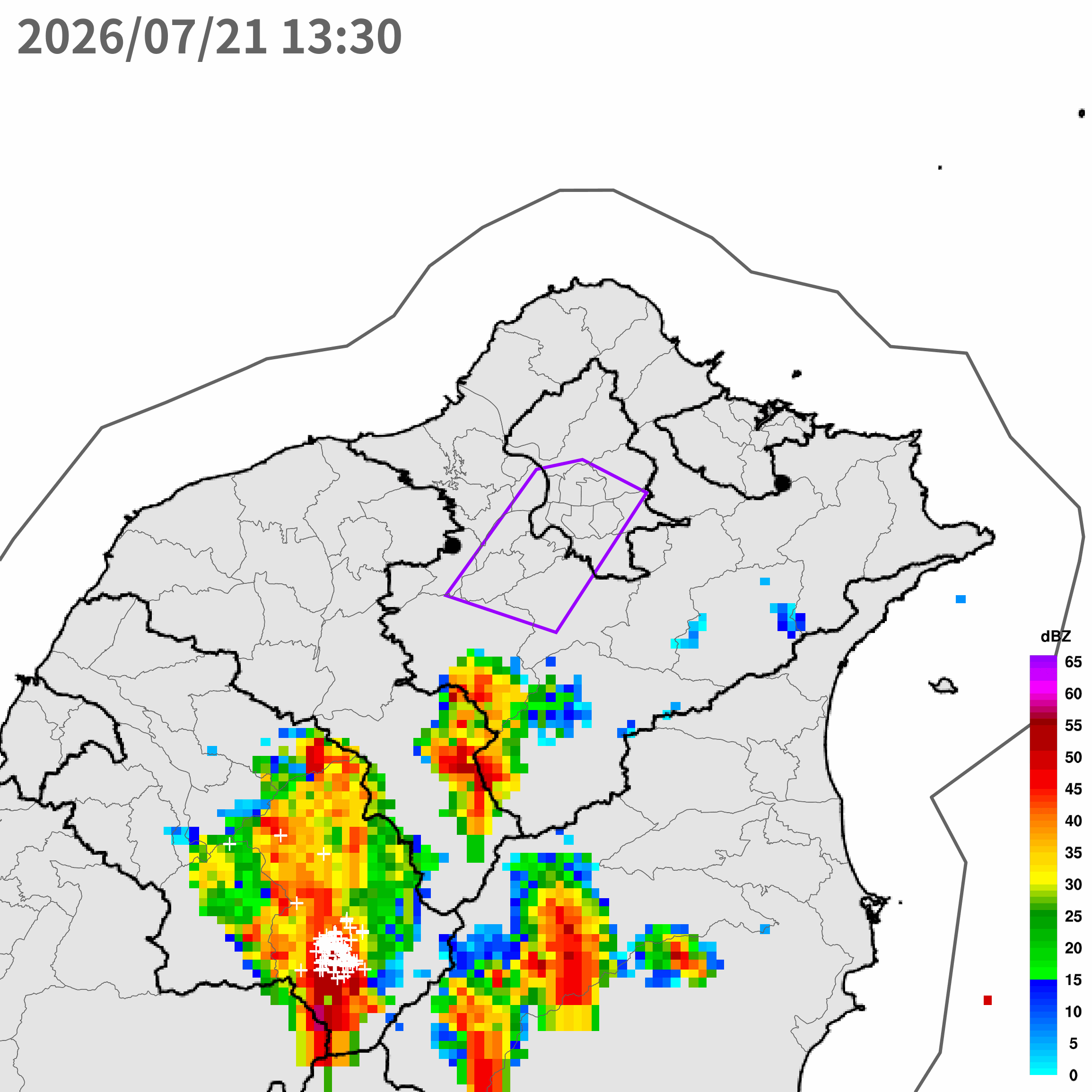 ▲▼大雷雨即時訊息 。（圖／氣象署提供）
