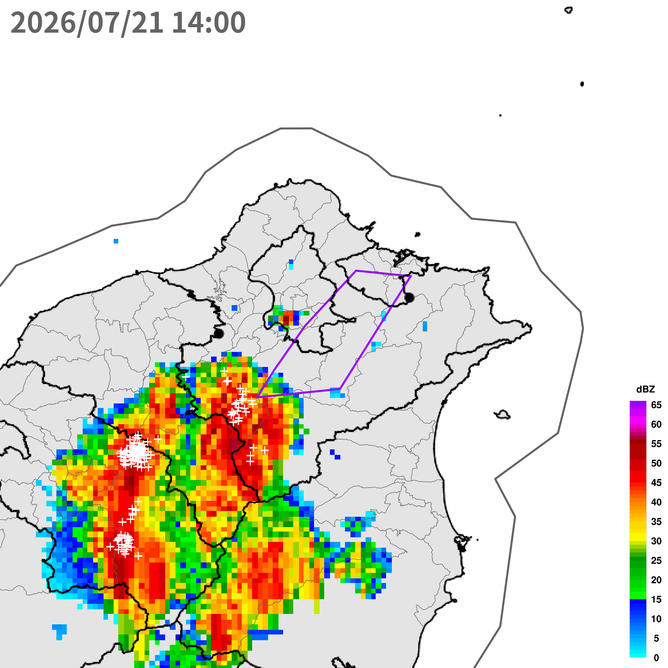 ▲▼大雷雨即時訊息 。（圖／氣象署提供）