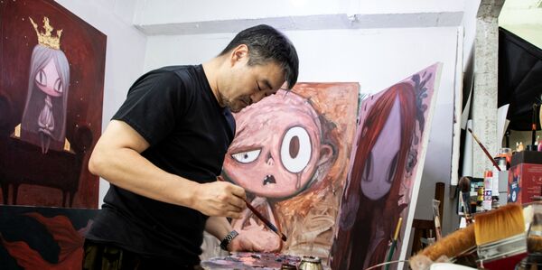 ▲▼曾參與韓劇《雖然是精神病但沒關係》視覺創作的韓國藝術家Jamsan來台，即日起至9月6日個展免費參觀。（圖／主辦提供）