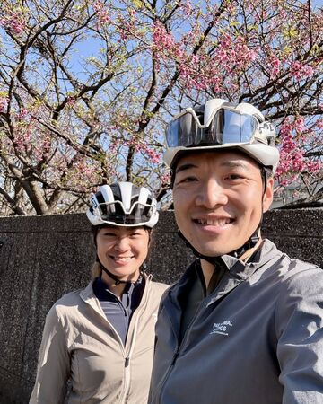 ▲鐵人三項選手兼教練情侶檔劉光武與費聿凡。（圖／Bryton提供）