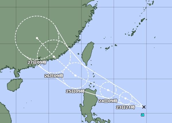 ▲▼熱帶低壓將成颱，日本氣象廳發布烈風警報。（圖／翻攝日本氣象廳）