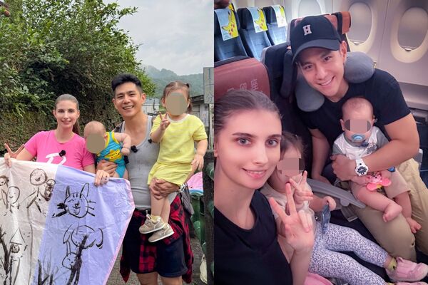 ▲▼祖雄夫婦帶雙寶出國　小孩失控崩潰喊：先求全家活著。（圖／翻攝自Facebook／Hero Tai 祖雄）