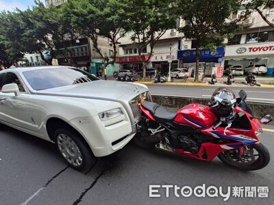 勞斯萊斯追撞!本田重機插破水箱 「豪車租來的」維修恐破百萬