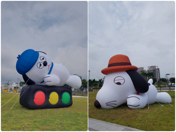 ▲▼史努比與兄弟8月1日至8月15日快閃水湳轉運中心。（圖／台中市交通局提供）