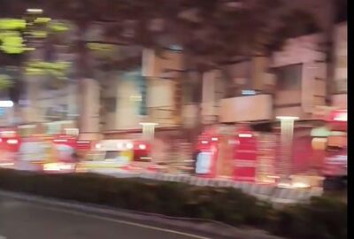 彰市彰基鄰近早餐店深夜氣爆　滿街碎片