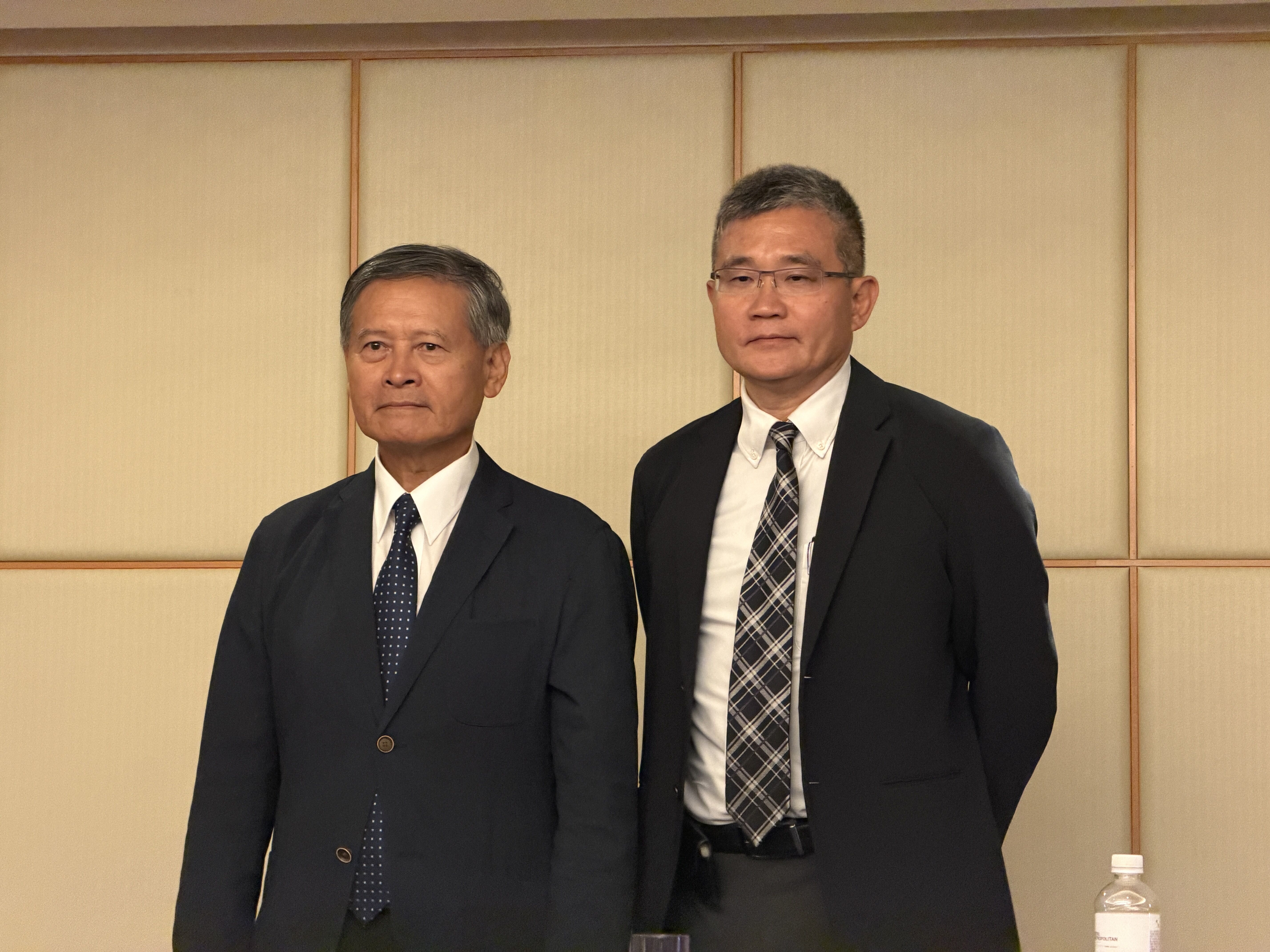 ▲▼▲力積電代理董事長謝再居、總經理朱憲國。（圖／記者高兆麟攝）