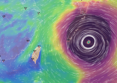 白海豚再睜風眼變壯了　路徑收束「擦台轉彎」1地風雨最強