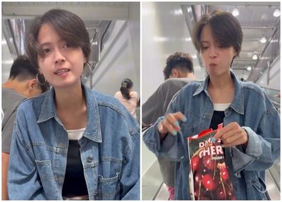 她逛好市多買櫻桃意外爆紅！　網一看歪樓：根本梁詠琪本人