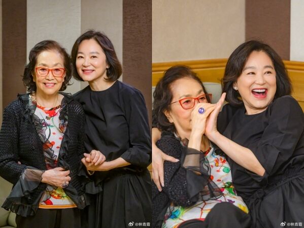 ▲▼林青霞悼念「曼波女郎」葛蘭　曝最後一面互動。（圖／翻攝自微博／林青霞）