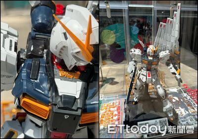 萬代模型展 「鋼彈熱到融化」 照片驚呆網友:北市限定戰損版