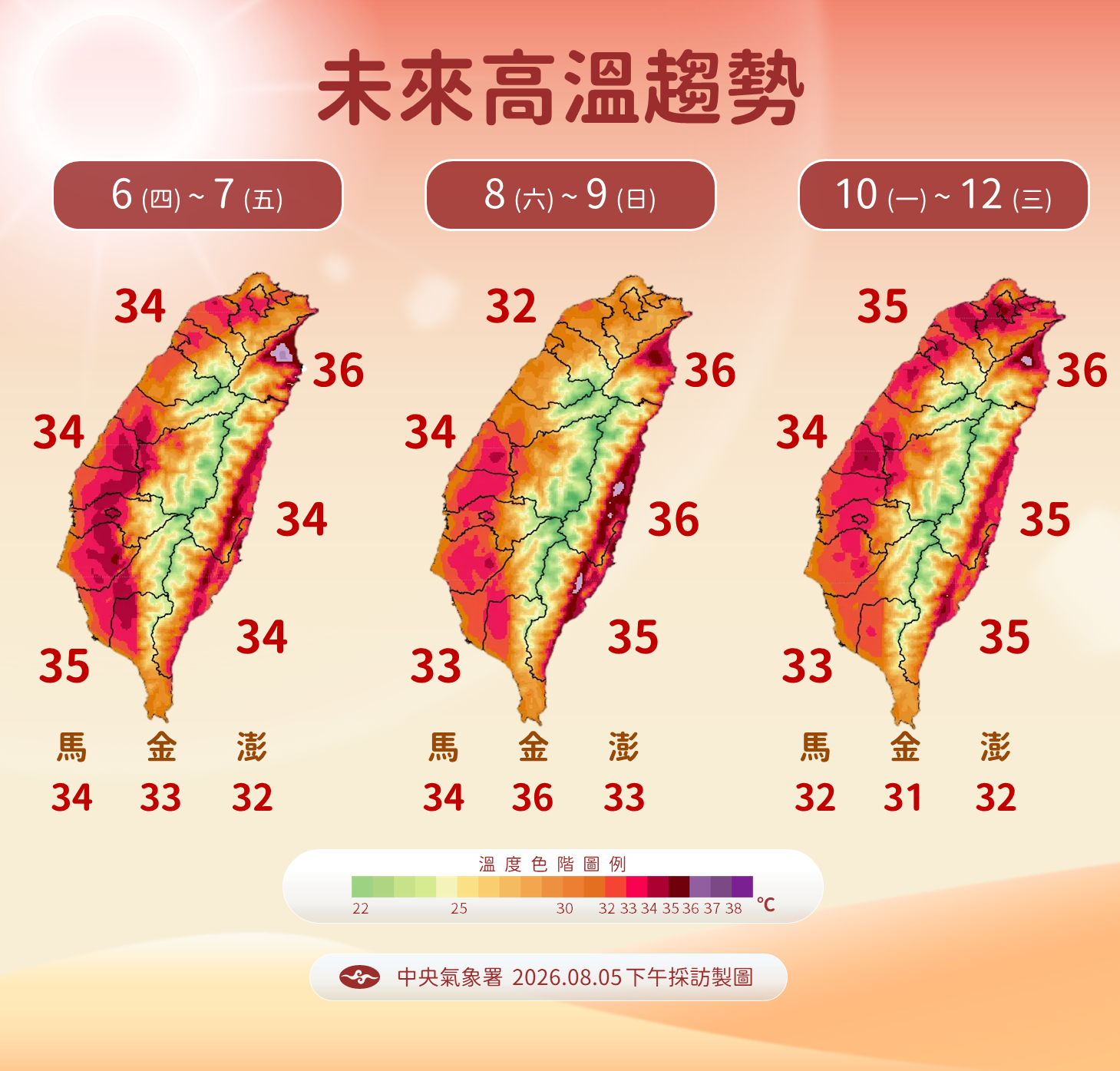 ▲▼未來一周天氣。（圖／氣象署提供）