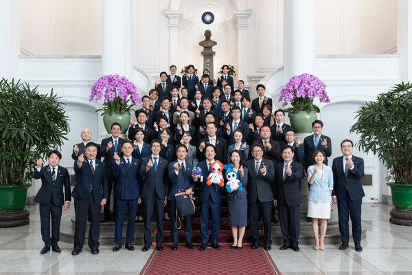▲▼總統接見日本自民黨青年局訪團。（圖／總統府）