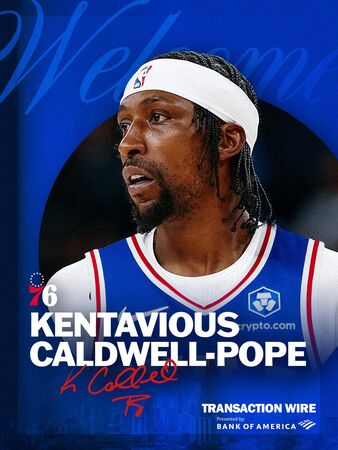 ▲費城七六人正式簽下波普（Kentavious Caldwell-Pope）。（圖／翻攝自X／Philadelphia 76ers）