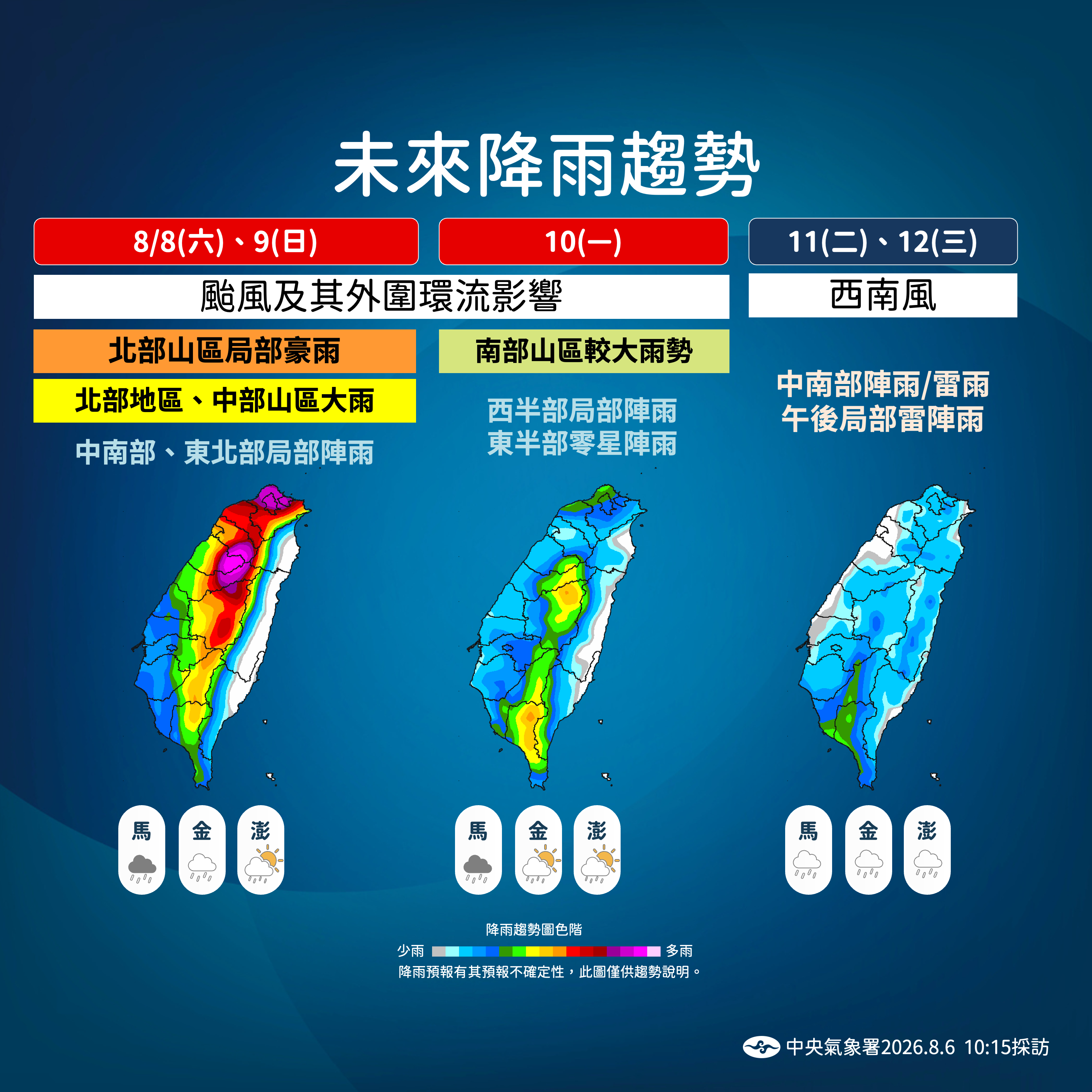 ▲▼未來一周天氣。（圖／氣象署提供）