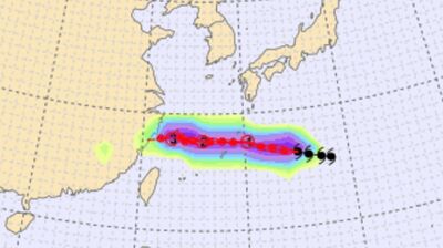 白海豚一路向西「直撲浙江沿岸」　韓氣象廳：11日進入中國內陸