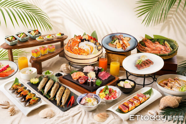 ▲台北萬豪Garden Kitchen推出「鮪大航道・豪享海味」主題餐檯。（圖／台北萬豪提供）