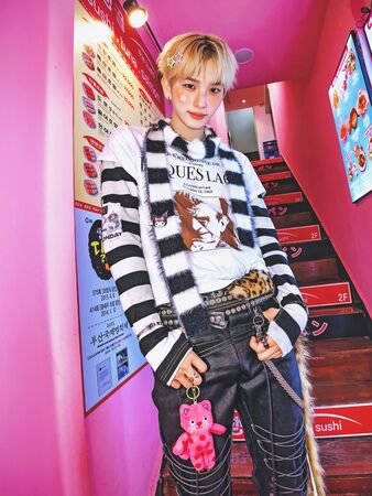 ▲EPEX白昇化身「澀谷辣妹系男生」反差吸睛。（圖／WANXING ENTERTAINMENT提供）