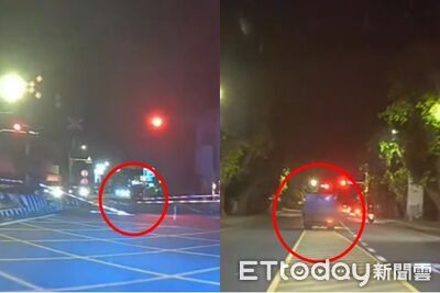 危險追緝畫面曝!南投通緝犯拒檢亡命飛車 撞斷柵欄闖平交道