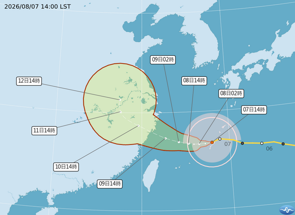 ▲▼白海豚海上颱風警報。（圖／氣象署提供）